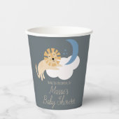 Niedlich Lion Moon Cloud Baby Dusche Danke Pappbecher (Vorderseite)
