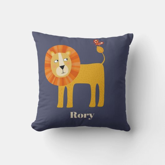 Niedlich Lion Personalisiert Kissen (Vorderseite)