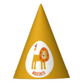 Niedlich Lion Personalisiert Partyhütchen (Vorderseite)