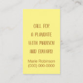 Niedlich Lion Playdate Telefonnummerkarte (Rückseite)