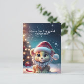 Niedlich Lion Santa Claws Weihnachten (Stehend Vorderseite)
