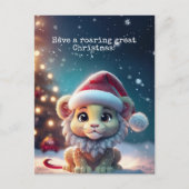 Niedlich Lion Santa Claws Weihnachten (Vorderseite)