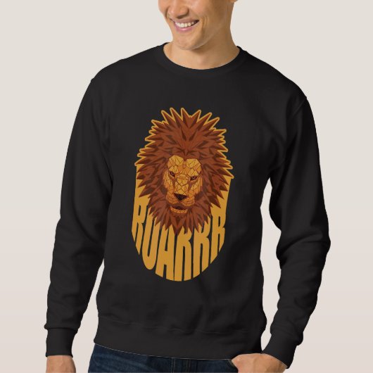 Niedlich Lion Wildlife Animals Jungles King Roarrs Sweatshirt (Vorderseite)