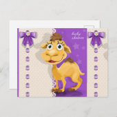 Niedlich Litel Camel Baby Dusche Einladungspostkarte (Vorne/Hinten)