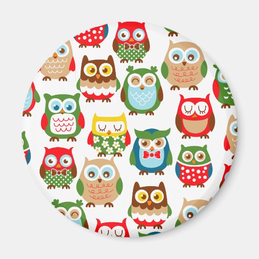 Niedlich Litte Owls Magnet (Vorne)
