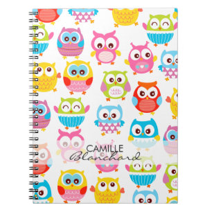 Niedlich Litte Owls Personalisiert Notizblock