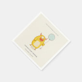 Niedlich Little Aqua Yellow Monster Kinderdusche l Serviette (Ecke)