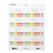 Niedlich Little Artist Crayon Fun Rainbow Adresse (Vorne)