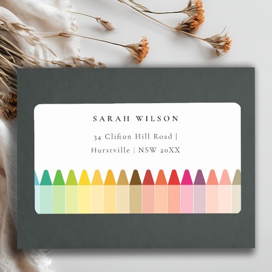 Niedlich Little Artist Crayon Fun Rainbow Adresse