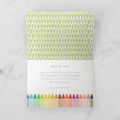 Niedlich Little Artist Crayon Fun Rainbow Baby Dus Dankeskarte (Innenseite)