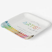 Niedlich Little Artist Crayon Fun Rainbow Baby Dus Pappteller (Gewinkelt)