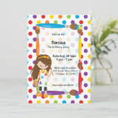 Niedlich Little Artist Einladung (Stehend Vorderseite)