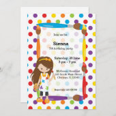 Niedlich Little Artist Einladung (Vorne/Hinten)