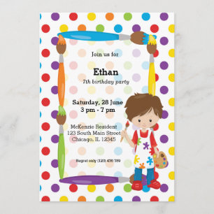 Niedlich Little Artist Einladung