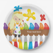 Niedlich Little Artist Pappteller (Vorderseite)