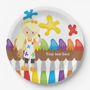 Niedlich Little Artist Pappteller