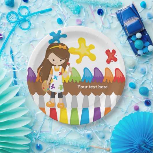 Niedlich Little Artist Pappteller (Party)