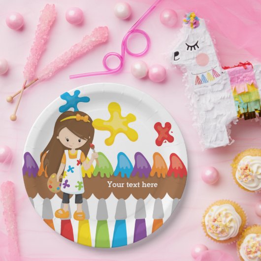 Niedlich Little Artist Pappteller (Party)