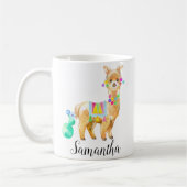 Niedlich Little Baby Llama Personalisiert Kaffeetasse (Links)