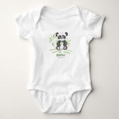 Niedlich Little Baby Panda Personalisiert Baby Strampler (Vorderseite)