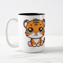 Niedlich Little Baby Tiger Cartoon Zweifarbige Tasse
