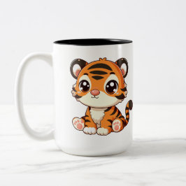 Niedlich Little Baby Tiger Cartoon Zweifarbige Tasse