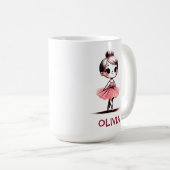 Niedlich Little Ballerina Girl Kaffeetasse (VorderseiteRechts)