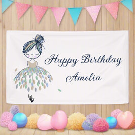 Niedlich Little Ballerina Princess Birthday Girl S Banner