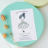 Niedlich Little Ballerina Princess Geburtstagspart Einladung