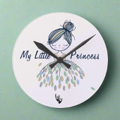 Niedlich Little Ballerina Princess Kinderzimmer Gi Runde Wanduhr