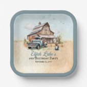 Niedlich Little Bauer 2. Geburtstag Party Pappteller (Vorderseite)