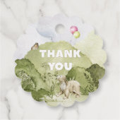 Niedlich Little Bear Watercolor Babydusche Vielen Geschenkanhänger (Rückseite)