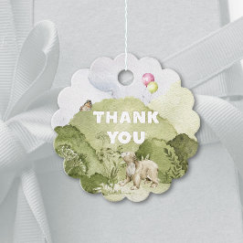 Niedlich Little Bear Watercolor Babydusche Vielen Geschenkanhänger