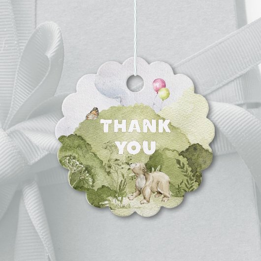 Niedlich Little Bear Watercolor Babydusche Vielen Geschenkanhänger