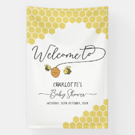 Niedlich Little Bees Honeycomb Babydusche Banner