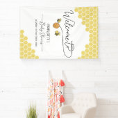 Niedlich Little Bees Honeycomb Babydusche Banner (InSitu)
