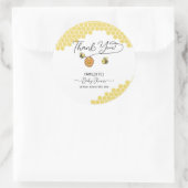 Niedlich Little Bees Honeycomb Babydusche Runder Aufkleber (Tasche)