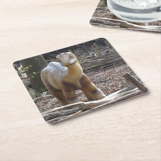 Niedlich Little Beige Dinosaurier Untersetzer (angewinkelt)