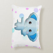 Niedlich Little Blue Boy Elephant Dekokissen (Rückseite(Vertikal))