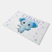 Niedlich Little Blue Boy Elephant Fußmatte (Schrägansicht)