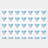 Niedlich Little Blue Boy Elephant Geschenkpapier Set (Vorderseite 3)