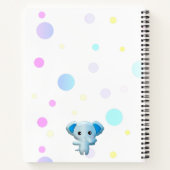 Niedlich Little Blue Boy Elephant Notizblock (Rückseite)