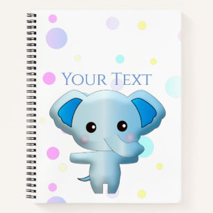 Niedlich Little Blue Boy Elephant Notizblock