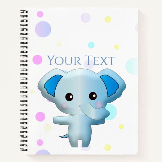 Niedlich Little Blue Boy Elephant Notizblock (Vorderseite)