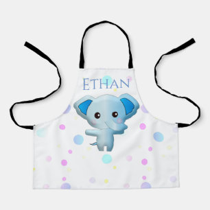 Niedlich Little Blue Boy Elephant Schürze