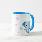 Niedlich Little Blue Boy Elephant Tasse (VorderseiteRechts)
