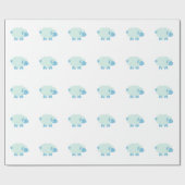 Niedlich Little Blue Lamb Geschenkpapier (Flach)