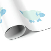 Niedlich Little Blue Lamb Geschenkpapier (Rolleneckpunkt)
