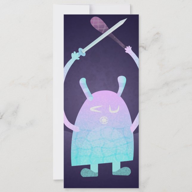 Niedlich Little Blue Monster (Vorderseite)