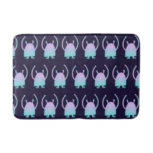 Niedlich Little Blue Monster Badematte